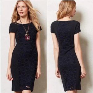 NWT Moulinette Soeurs Anthropologie Jocelyn Navy Sheath Dress Size XS